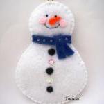 Snowman, Felt Christmas Orn..