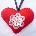 Heart, Felt Christmas Ornam..