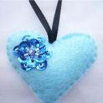 Heart, Felt Christmas Ornam..