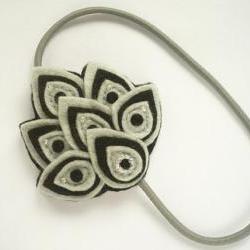 Headband Gray and Black Fashion, Womens Hair Accessory
